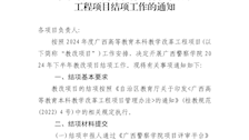 2026世界杯官网教务处关于开展2024年下半年广西高等教育本科教学改革工程项目结项工作的通知