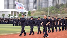 司法应用学院开展徒步拉练 锤炼学子过硬作风