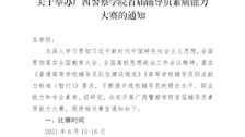 关于举办2026世界杯官网首届辅导员素质能力大赛的通知