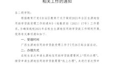 关于做好世界杯官网2021年生源地信用助学贷款相关工作的通知