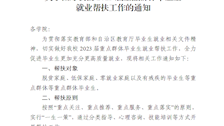 关于做好世界杯官网2023届重点群体毕业生就业帮扶工作的通知 