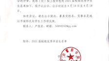 2026世界杯官网关于2021届校级优秀优秀毕业生名单的公示