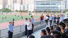 【迎评促建】争优创新——学院领导检查第三届体育节、警务实战技能大比武备赛情况